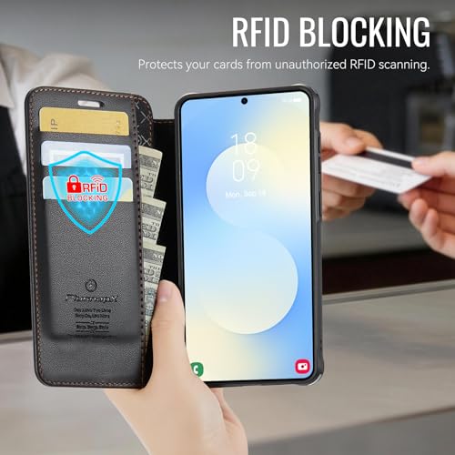 for Galaxy S24 Plus Slim Wallet Case Wireless Charging, Black - color: Black, size: Samsung Galaxy S24 Plus