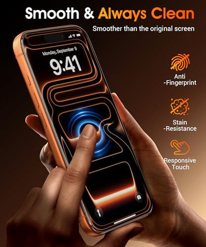 GolbinBox for iPhone 17 Pro Screen Protector, 3D Full Coverage, 2 Pack - size: for iPhone 17 Pro- 6.3inch
