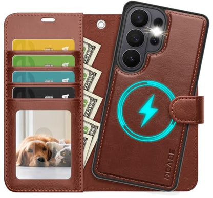 OCASE for Samsung Galaxy S26 Ultra Detachable Wallet Case with Card Holder, [2 in 1] PU Leather Flip Folio Case with RFID Blocking Stand Wrist Strap Shockproof Phone Cover 2026, Dark Brown - color: Dark Brown, size: Samsung Galaxy S26 Ultra