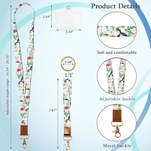 Phone Lanyard Wrist Strap Crossbody Adjustable, Cell Phone Lanyard for Around The Neck Shoulder Wristlet Strap - color: Humming Bird