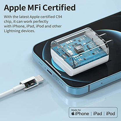 iPhone 14 13 Fast Charger,Fast iPhone Charger[Apple MFi Certified]Lightning - color: White 1Pack 3FT