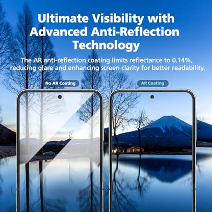 2 Pack Premium AR Screen Protector Compatible with iPhone 17 Air, Anti-Reflection & Ultra HD Clear [PET Hybrid Film] Fingerprint-Resistant, Easy Installation with Alignment Jig - size: iPhone 17 Air