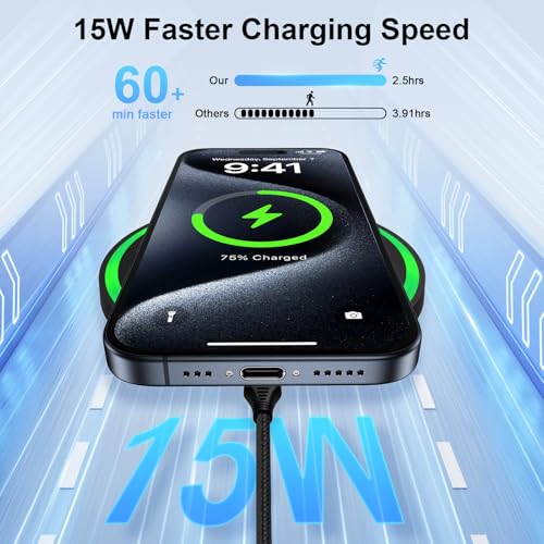 Wireless Charger Fast Charging Pad for Moto Razr/Edge 2026 2025 2024, Moto - color: Pure Black