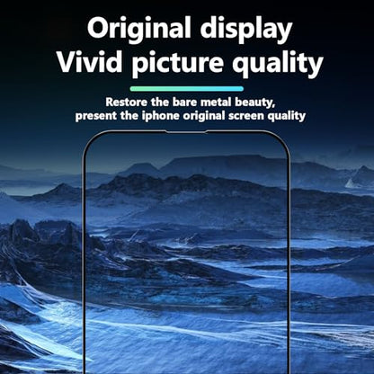 UEEBAI 2 Packs Tempered Glass Screen Protector for iPhone 14 Pro Max 6.7 inch, [Auto-Alignment Kit] [Bubble Free, Auto-Dust Removal] HD Clear Case Easy Installation Full Coverage Tempered Film-Black - size: iPhone 14 Pro Max 6.7 inch