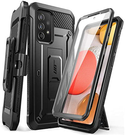 SUPCASE for Samsung Galaxy A53 5G Case with Screen Protector, Black | Detachable Belt Clip, Built-in Kickstand, Heavy Duty Shockproof Rugged Design, Military-Grade Protection, Unicorn Beetle Pro - size: Galaxy A53 5G