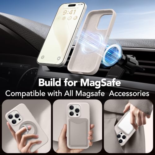GONEZ Magnetic for iPhone 16 Pro Max Case, Silicone Cover Stone - color: A-stone, size: Iphone 16 Pro Max