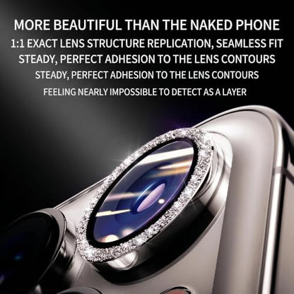 for iPhone 17 Pro/Max Camera Lens Protector Bling(Silver,iPhone 17) - color: Silver