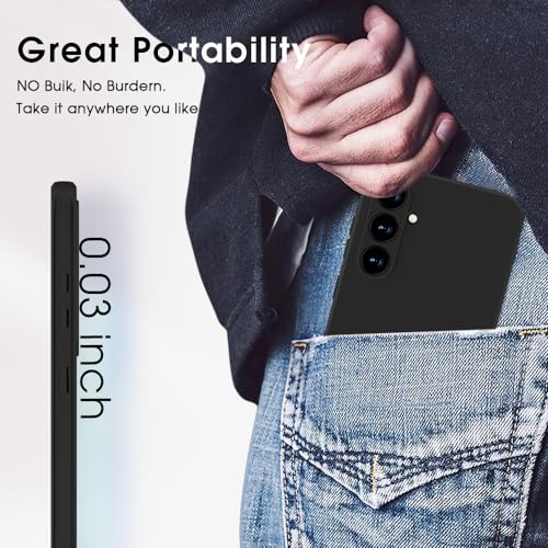 X-level for Samsung Galaxy S23 FE Case Slim Fit Ultra-Thin Super Soft TPU Phone Back Cover, Light Protective Matte Finish Coating Case for Samsung S23 FE 5G -Black - color: Black