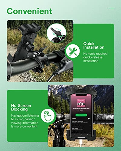 Universal Phone Holder Golf Cart, Phone Mount for Bike, Bicycle, Push Cart, Boat, Car, Stroller, Motorcycle, Fits Most Mobile Smartphones, Adjustable Handlebar Cell Phone Holder Shockproof - color: Grey
