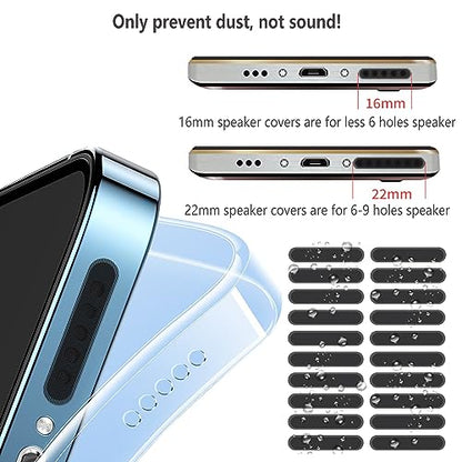 Anti-Lost Anti Dust Plug for 14 13 12 11 Pro Max/X/XS/XR, 7, 8 Plus, Silicone Phone Charging Port Dust Cover, with Speaker Mesh and Mounting Accessories, 8-Pack