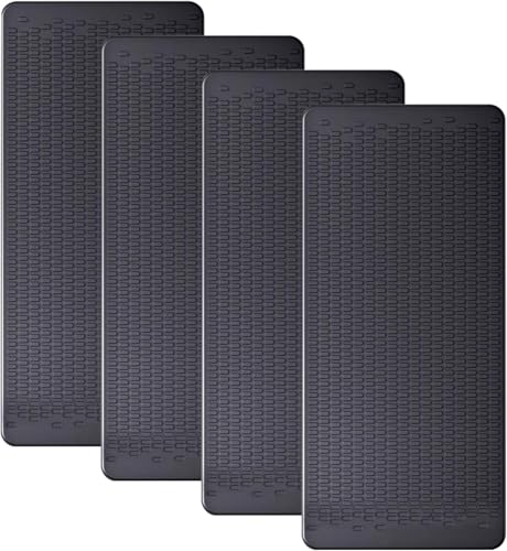 Car Dashboard Non Slip Mat, JIMISHA Anti Slip Pad, Anti Slide Sticky Dash Pad, Multifunctional Fixate Gripping Gel Pad for Radar Detector, Cell Phone, Keys, Glass, GPS, Coins 6.3x2.8 inch (4 Pack) - color: 4 Pack