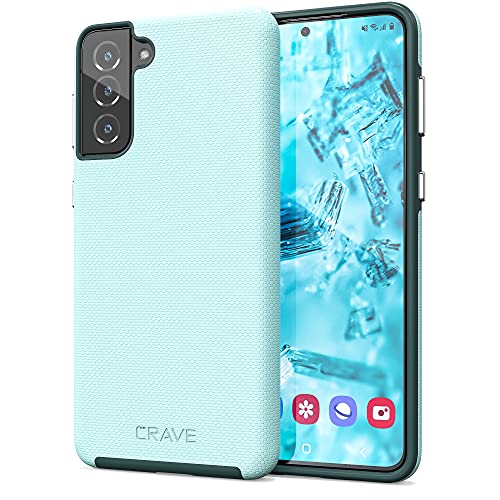Crave for Galaxy S21 Plus Case, Shockproof Protection Dual Layer Case for Samsung Galaxy S21 Plus, S21+ 5G (6.7 inch) - Aqua - color: Aqua, size: Galaxy S21+