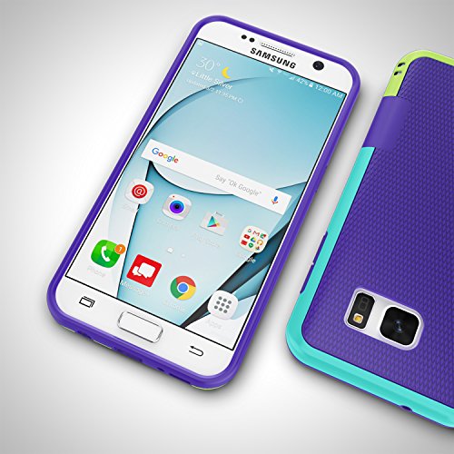 Jeylly Galaxy S7 Case, [3 Color] Slim Hybrid Impact Rugged Soft TPU & Hard PC Bumper Shockproof Protective Anti-Slip Case Cover Shell for Samsung Galaxy S7 S VII G930 GS7 - Purple | [3 Color] Slim Hybrid Impact Rugged Soft TPU&Hard PC Bumper Shockproof Pr