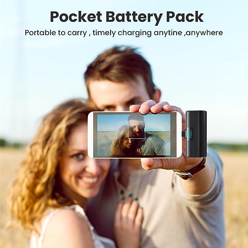 [2-Pack]Portable Charger for iPhone 16/15 Series,6000mAh PD USB C Power Bank Built-in USB-C Connector,Battery Pack Compatible with iPhone 16/16 Plus/16 Pro/16 Pro Max/15 Series,Android (Black+Black) - color: Black+Black