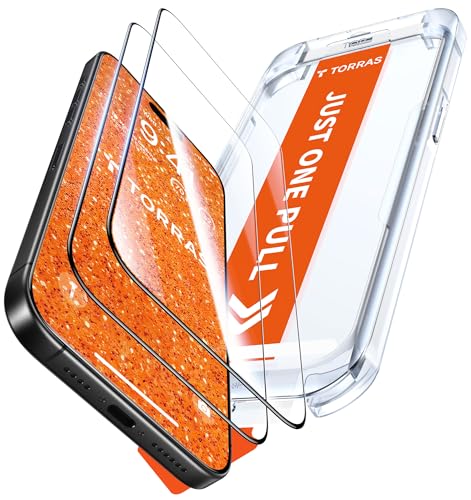 TORRAS for iPhone 17 Screen Protector [12Ft Military-Grade Shatterproof] [9H+ Aerospace Tempered Glass] Anti-Scratch Full Coverage Fit Screen Protector 17 6.3" 2-Pack - size: iPhone 17 (6.3 inches)