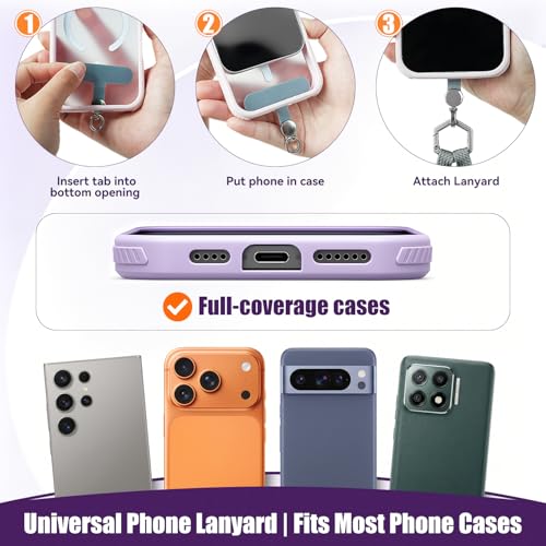 Phone Lanyard,Adjustable Anti-Theft Neck Strap,Black - color: Black