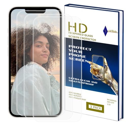 6.1 Inch [3 Pack] Tempered Glass Screen Protectors are compatible with iPhones 15 models. They are scratch resistance and bubble-free with a 9H hardness rating.