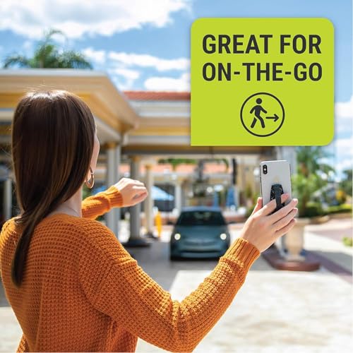 Gear Beast Universal Cell Phone Grip - Ultra Slim Elastic Finger Holder & Phone Stand - color: GrayMarble