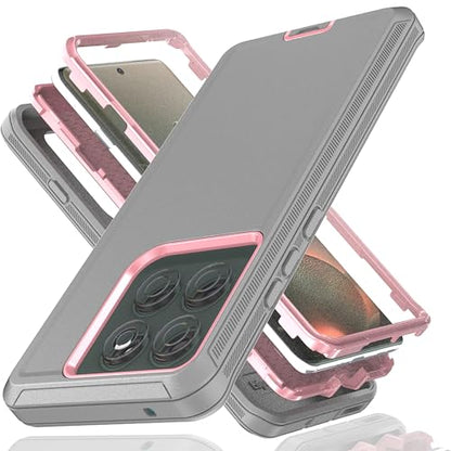 for Moto Edge 2025 Phone Case 3 in 1 Shockproof TPU Hard PC Bumper Drop-Proof Shell Light Gray - color: Lihgt Gray