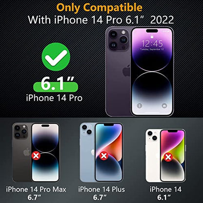 Fotbor for [3+3 Pack] iPhone 14 Pro Screen Protector with Camera Lens Protector, 9H Shatterproof Tempered Glass Film with Easy Installation Frame, HD Clear Sensitive Full Coverage 6.1 Inch - size: iPhone 14 Pro-6.1 inch