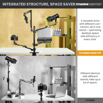 TARION 4-in-1 Desktop Live Stream Stand Arm Set Titanrig Live - size: 4-in-1 Desk Set