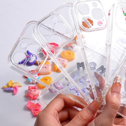 stino DIY Phone Junk Case for iPhone, 10 Pack Clear Cases, Crystal Transparent Junk Case Supplies (for iPhone 17 Pro Max) - size: for Iphone 17 Pro Max