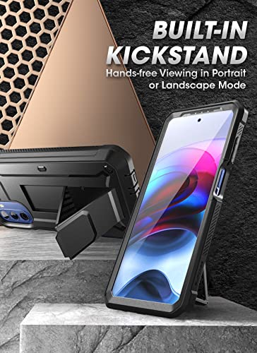 SUPCASE for Moto G Stylus 5G Case (2022) with Screen Protector &Stand,Black | Built-in Kickstand, 360° Rotating Belt Clip, Heavy Duty Rugged Phone Case, Military-Grade Protection, Unicorn Beetle Pro