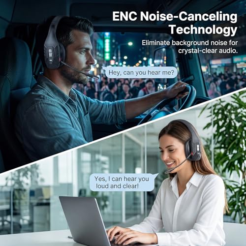 SINWE Trucker Bluetooth Headset with Noise Reduction Microphone - style: Comfort