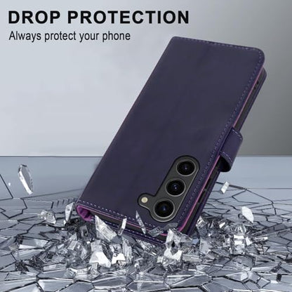 MONASAY Wallet Case for Samsung S23 with 3 Card Holders - Purple - color: Purple, size: Galaxy S23