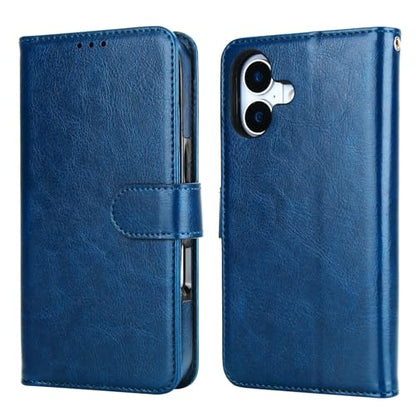 Bocasal Detachable Wallet Case Card Holder for iPhone 17, Blue | RFID Blocking Kickstand Card Slots Holder PU Leather Magnetic Shockproof Wrist Strap Removable Flip Protective Cover 6.3 inch - color: Blue