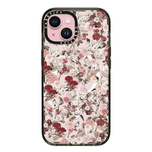 CASETiFY for iPhone 15 Case - Impact Compatible with MagSafe | 8.2 ft. 4x Military Grade Drop Protection | VINTAGE FLOWER MONDAY | Black - color: 24. VINTAGE FLOWER MONDAY, size: Iphone 15 (6.1")