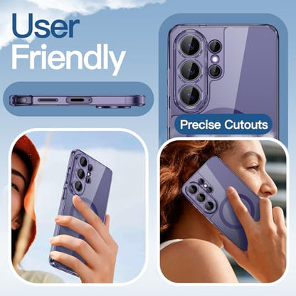 JETech Magnetic Case for Galaxy S26 Ultra, Heron Purple | Compatible with MagSafe, Full Camera Lens Protection, Shockproof Protective Phone Cover, Scratch Resistant Clear Back - color: Heron Purple, size: Galaxy S26 Ultra