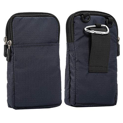 Small Belt Waist Bag for Men Phone, Cell Phone Crossbody Purse Men, 6.0" Nylon Mens Travel Bag Cellphone Crossbody Purse Belt Clip Holster Cellphone Shoulder Messenger Pouch Carrying Case with Loop - color: Dark Blue 6.0 Inch (9*16.5*3.0CM)