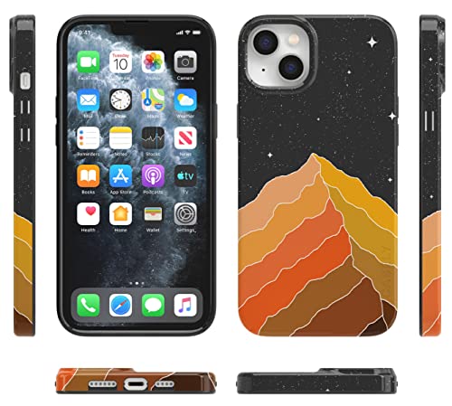 Casely iPhone 14 Plus Case | Night Skies | Mountain Starlight | Compatible with MagSafe | Classic Ultra Slim Design - color: Night Skies | Mountain Starlight
