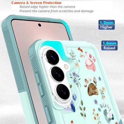 for Samsung Galaxy S26 5G Case: Cute Flowers Floral Design for Girls Women Slim Soft TPU Bumper Shockproof Silicone Cell Phone Cover (Dog Paw) - color: Dog Paw