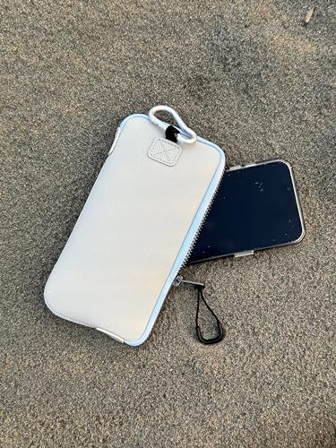 OneJoy Phone Sleeve Lightweight Cell Phone Pouch for Mobile Protection, Slim Fit and Durable, with Clip-on for Easy Carrying, Enough for 6.1" to 6.9" Cellphone [ Beige ] - color: beige