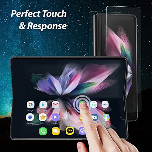 Whitestone Dome [1SET 3PCS] for Galaxy Z Fold 3 Premium Film Screen Protector Anti-Shock,HD Clear,Self Healing EPU Film for Galaxy Z Fold 3