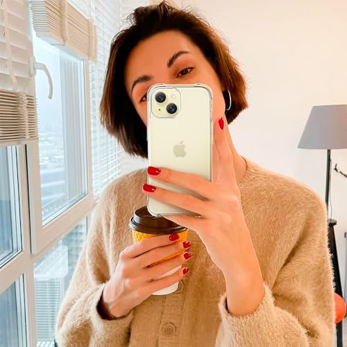 Mkeke for iPhone 15 Case Clear, [Not Yellowing] [Military-Grade Drop Protection] Clear Slim Phone Cases for Apple iPhone 15 with Shockproof Bumper 2023 - size: for iPhone 15 Case 6.1"