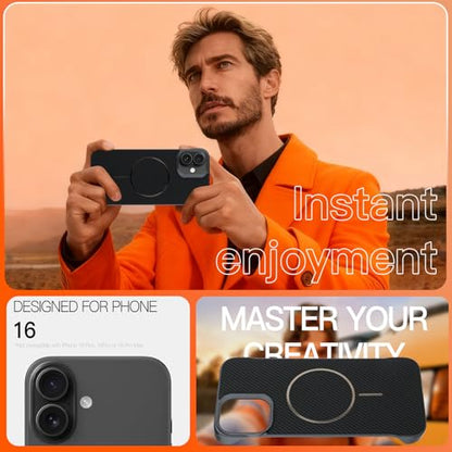 Phone Case Crafted for iPhone 16,Black - color: Black-2, size: iPhone 16