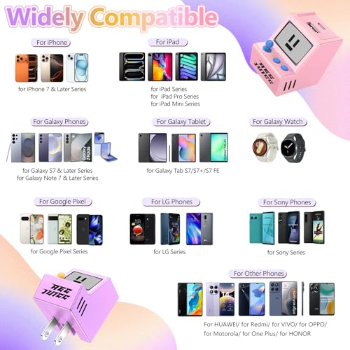 USB C Wall Charger Dual USB A Charger Block Set with Foldable Plug 2Pack - color: 2 Pack