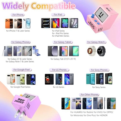 USB C Wall Charger Dual USB A Charger Block Set with Foldable Plug 2Pack - color: 2 Pack