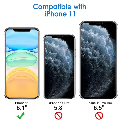 JETech Case for iPhone 11, Anti-Yellowing, Green | Shockproof Protection, Scratch Resistant Hard PC Back, Durable Transparent TPU Bumper - color: Green