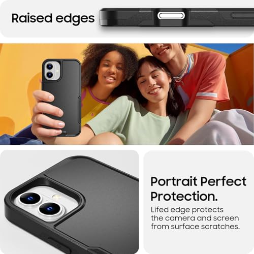 AICase for iPhone 16 Plus Case with Belt Clip,[Compatible MagSafe] Heavy Duty 20 FT Drop Protection Full Body Rugged Shockproof Military Protective Tough Durable Phone Cover 6.9" for Men Women - color: Black+Belt Clip with Magsafe
