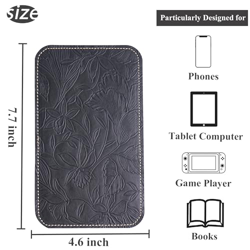 Airplane Travel Essentials for Flying Flex Flap Cell Phone Holder & Flexible Tablet Stand for Desk, Bed, Treadmill, Home & in-Flight Airplane Travel Accessories(1-Carved Black) - color: 1-Carved Black