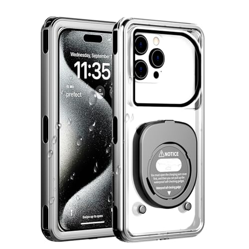 Vacuum Sealed Waterproof Phone Case - IPX68 Underwater Cell Phone Pouch for Snorkeling, Swimming & Beach Essentials - Wet Hand Touch Compatible with iPhone up to 6.9” Black