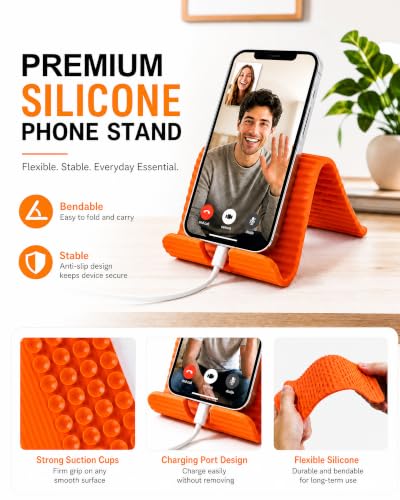 Airplane Phone Holder, Flexible Silicone Cell Phone Stand