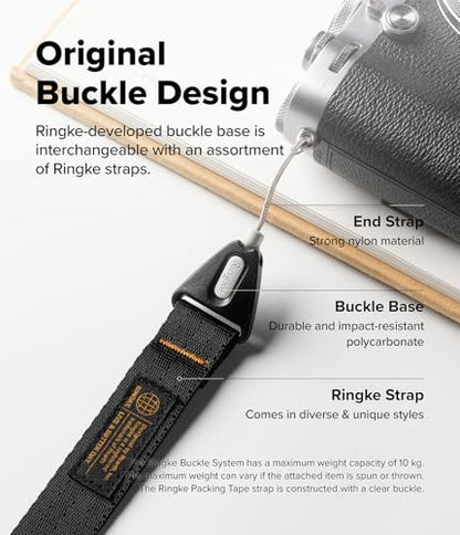 Ringke Hand Strap [Phone Wrist Strap] Designed for Camera Strap and Phone Strap, Adjustable Sturdy Universal Lanyard Compatible with Camera and Phone Case - Black - color: Black