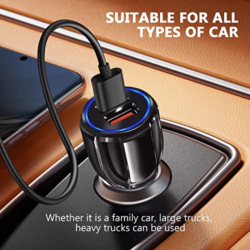 Fast Car Charger USB C Charging Cable Cord for Moto G Pure, Stylus 5G, Power, Play, One 5G Ace, G60S, G200, G9, G8, G7, Ultra Z4, G60, G22, G72, Edge 30 Phone - style: 5FT Car charger