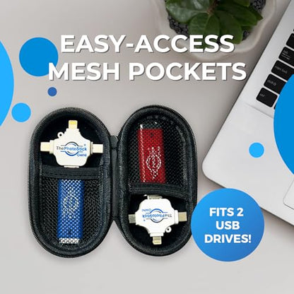 ThePhotoStick® Omni Case - Shockproof, Water Resistant Portable USB Storage | USB Organizer, Water-Resistant, Shockproof Case, Tech Accessories, Compact and Portable, USB Protection, Travel Case