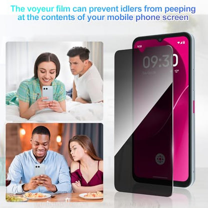 Lolyoo 2 Pack Privacy Screen Protector for T-mobile Revvl 8